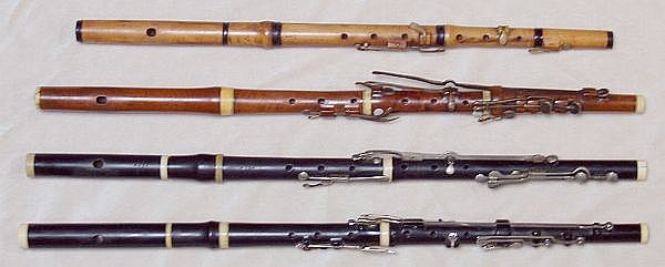 Image of Musical instruments: different types of flutes. From top to  bottom: by Anonymous